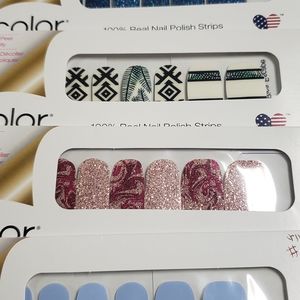 5 packs of color street nails strips